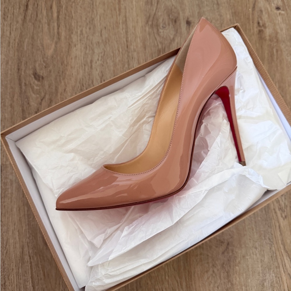 Christian Louboutin Piagelle Follies 100 Heel Pump in Nude Pink